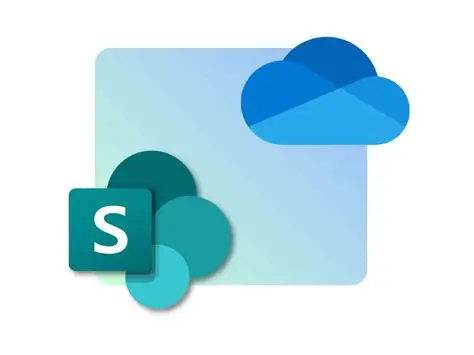 Illustration of OneDrive and SharePoint, representing how Microsoft 365 stores and shares files across teams while introducing potential data exposure risks without proper configuration.