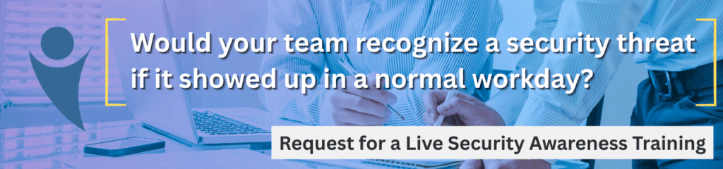 Security training awareness request banner