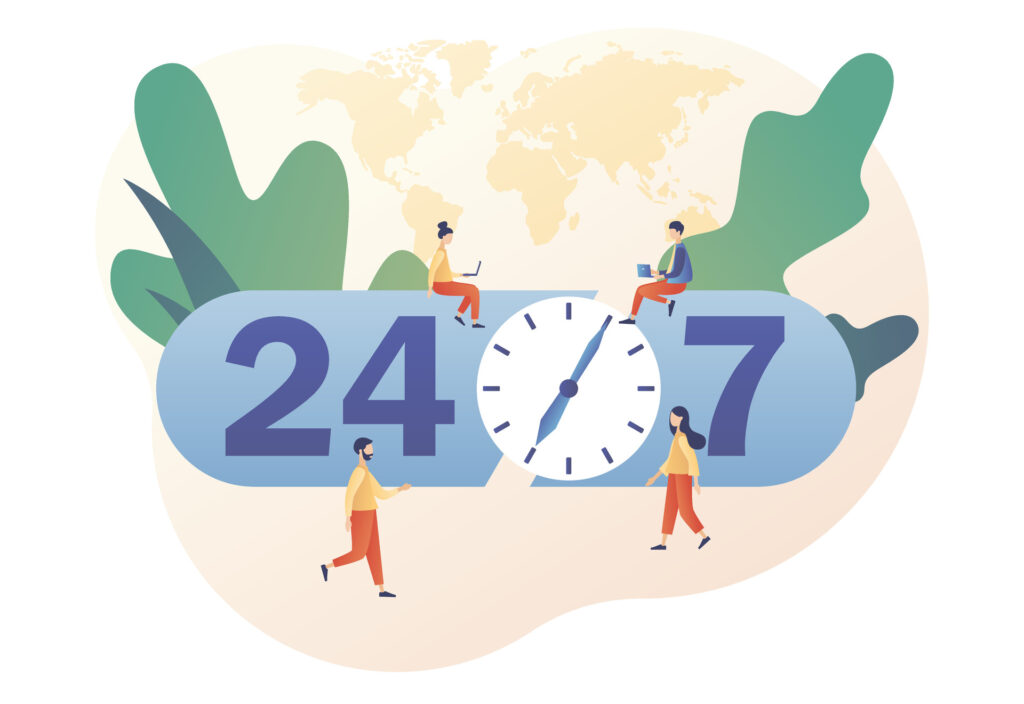 Upgrade your Tax Game with InfiNet 10 vecteezy around clock 24 hours watch with arrow 24 7 support 26646825 1