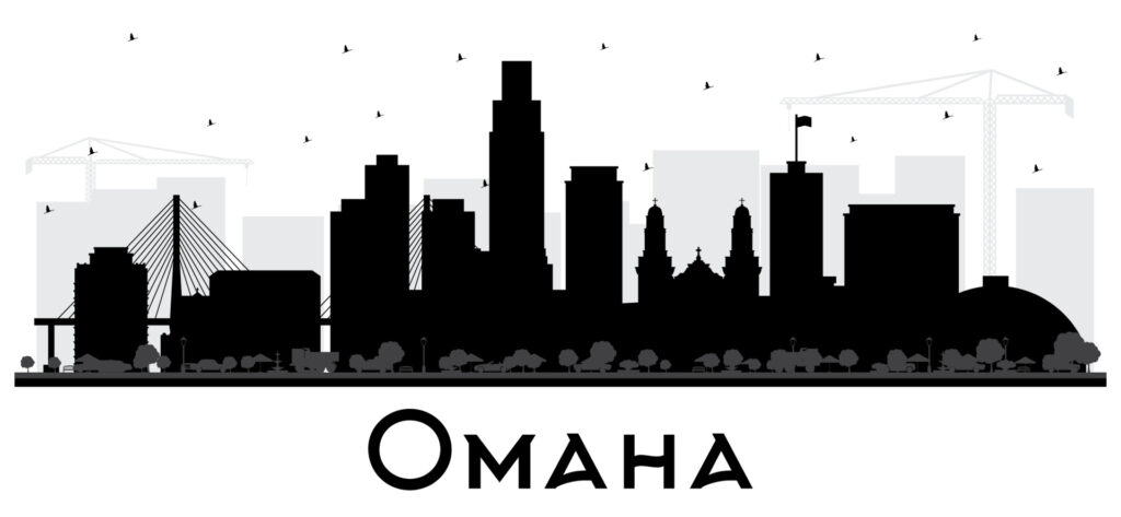 Spring Storms in Omaha: How to Keep Your Business Online When the Weather Hits 12 vecteezy omaha nebraska city skyline silhouette with black buildings 17403703