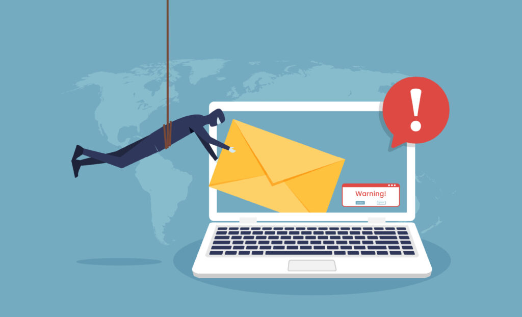 The Internet Is Wild, But Your Business Doesn’t Have to Be 11 vecteezy hacker breaks email on laptop screen concept phishing and 6941887 1