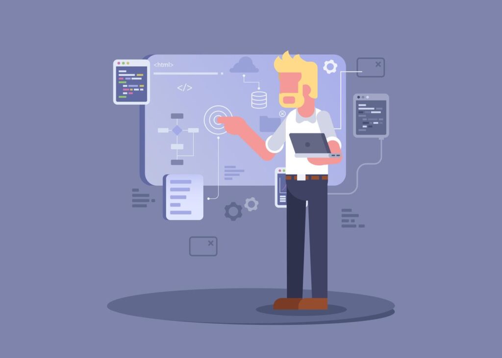 Tech Glitches in Architecture: When Your CAD Software Freezes Mid-Design (and Your Soul Leaves Your Body) 4 vecteezy software engineers concept 180411