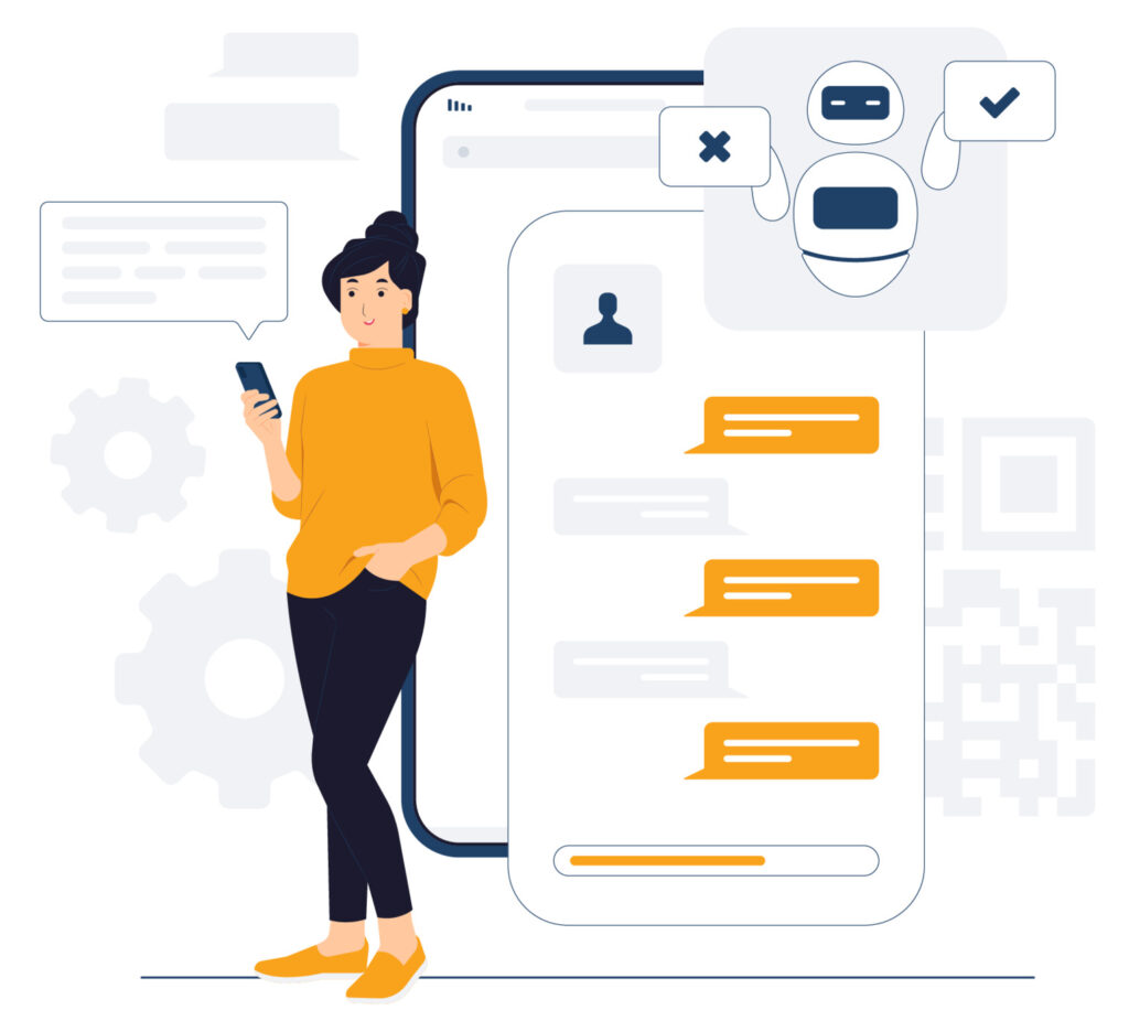 vecteezy chat bot messenger ai applications online bot answer to 21970644 2 e1754771657940