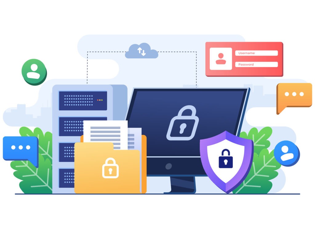 Lack of In-House IT: Why Architects Aren’t Meant to Be IT Pros 9 vecteezy database and personal data security cyber security 36324425 1