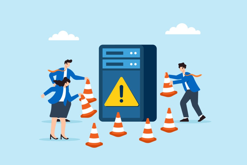vecteezy flat illustration of three people placing warning cones 66154840