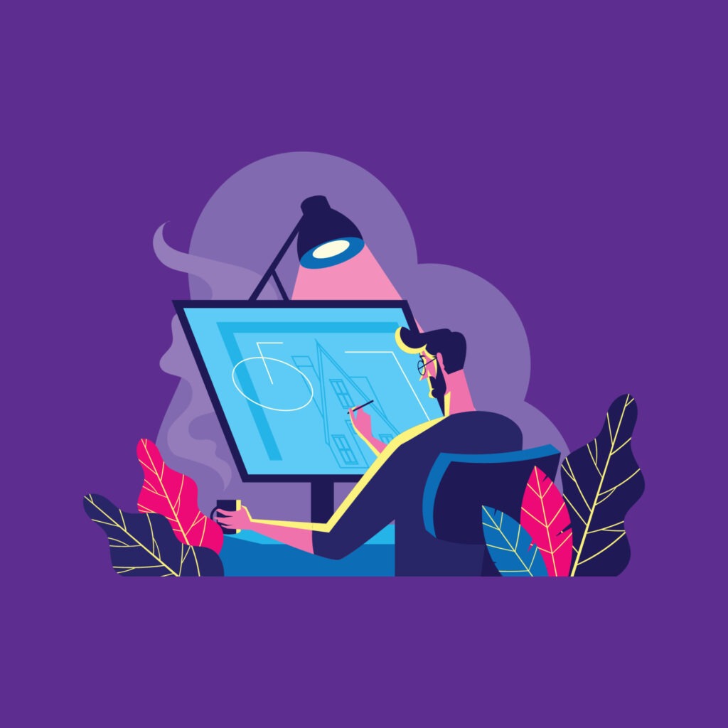 Lack of In-House IT: Why Architects Aren’t Meant to Be IT Pros 11 vecteezy professional architect working a project draft 11009284