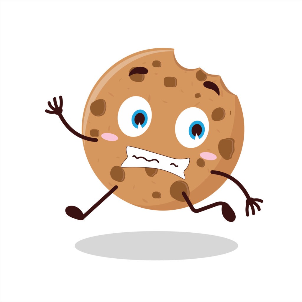 vecteezy cute terrified running expression of cookies cartoon character 54635362