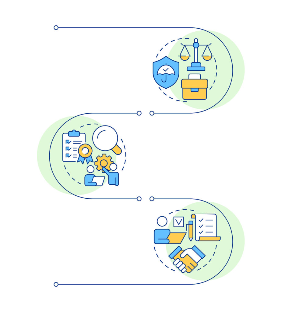 Illustration showing aligned brokerage workflows with connected systems, predictable task flow, and clear processes that support how teams actually work